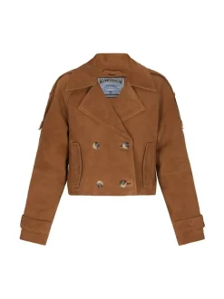 Dreimaster Damen Jacke in cognac