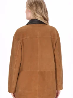Dreimaster Damen Jacke in cognac