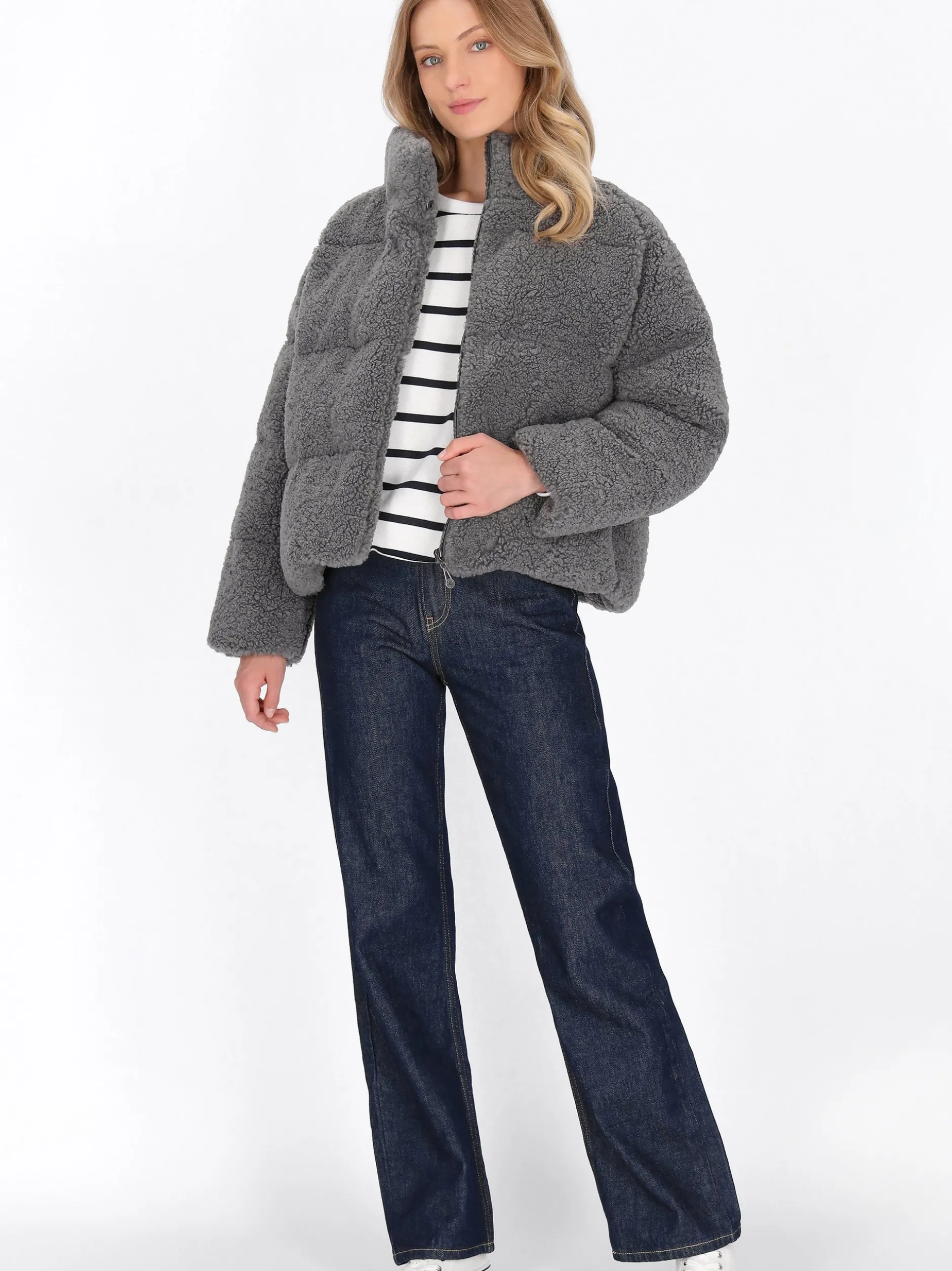 Dreimaster Damen Jacke in grau