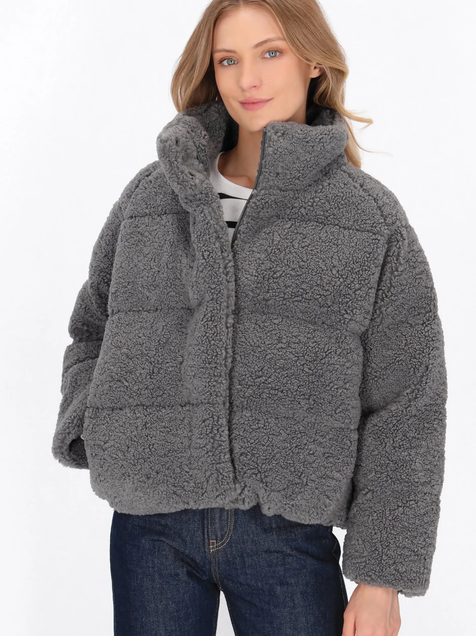 Dreimaster Damen Jacke in grau