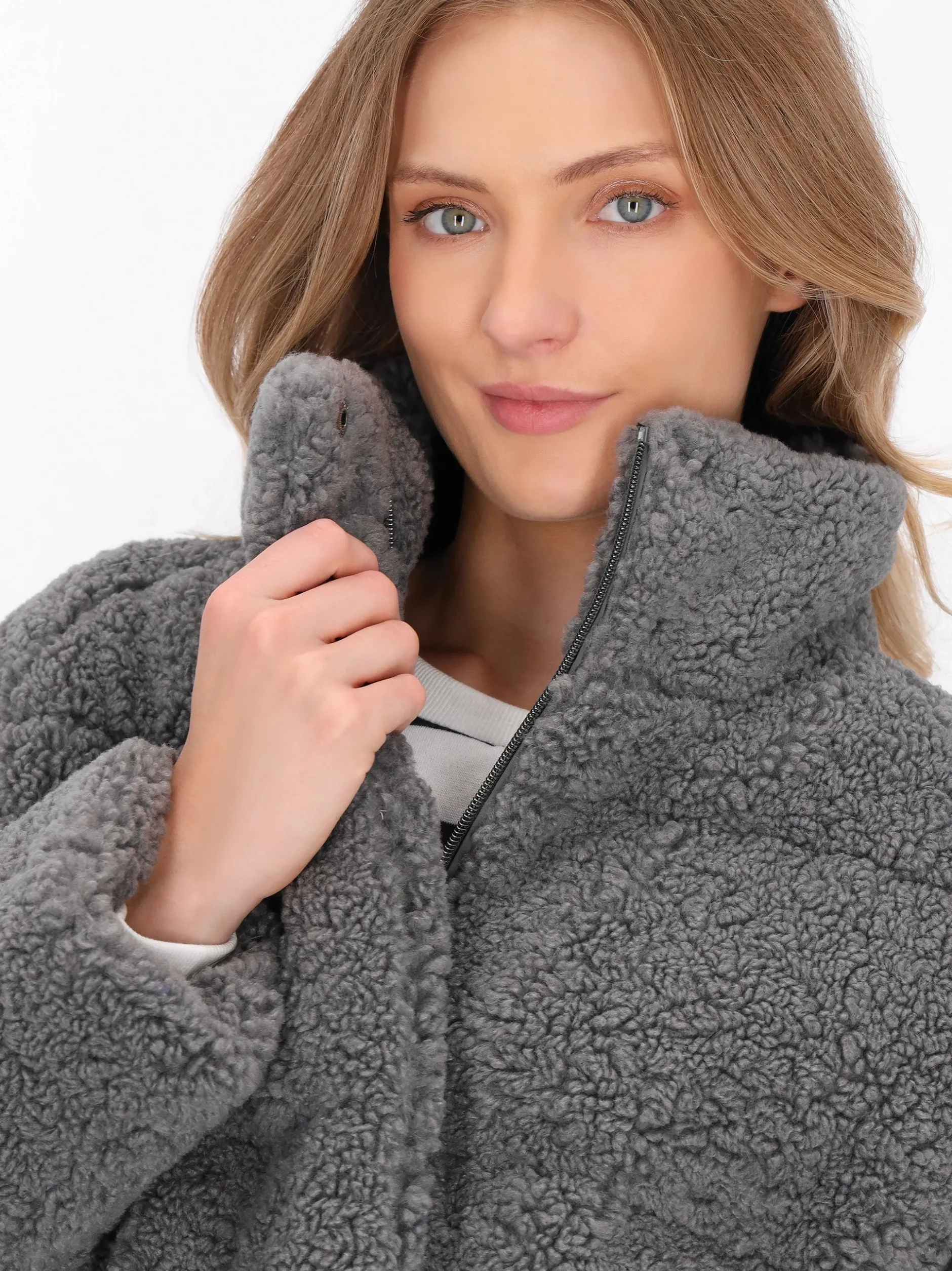 Dreimaster Damen Jacke in grau