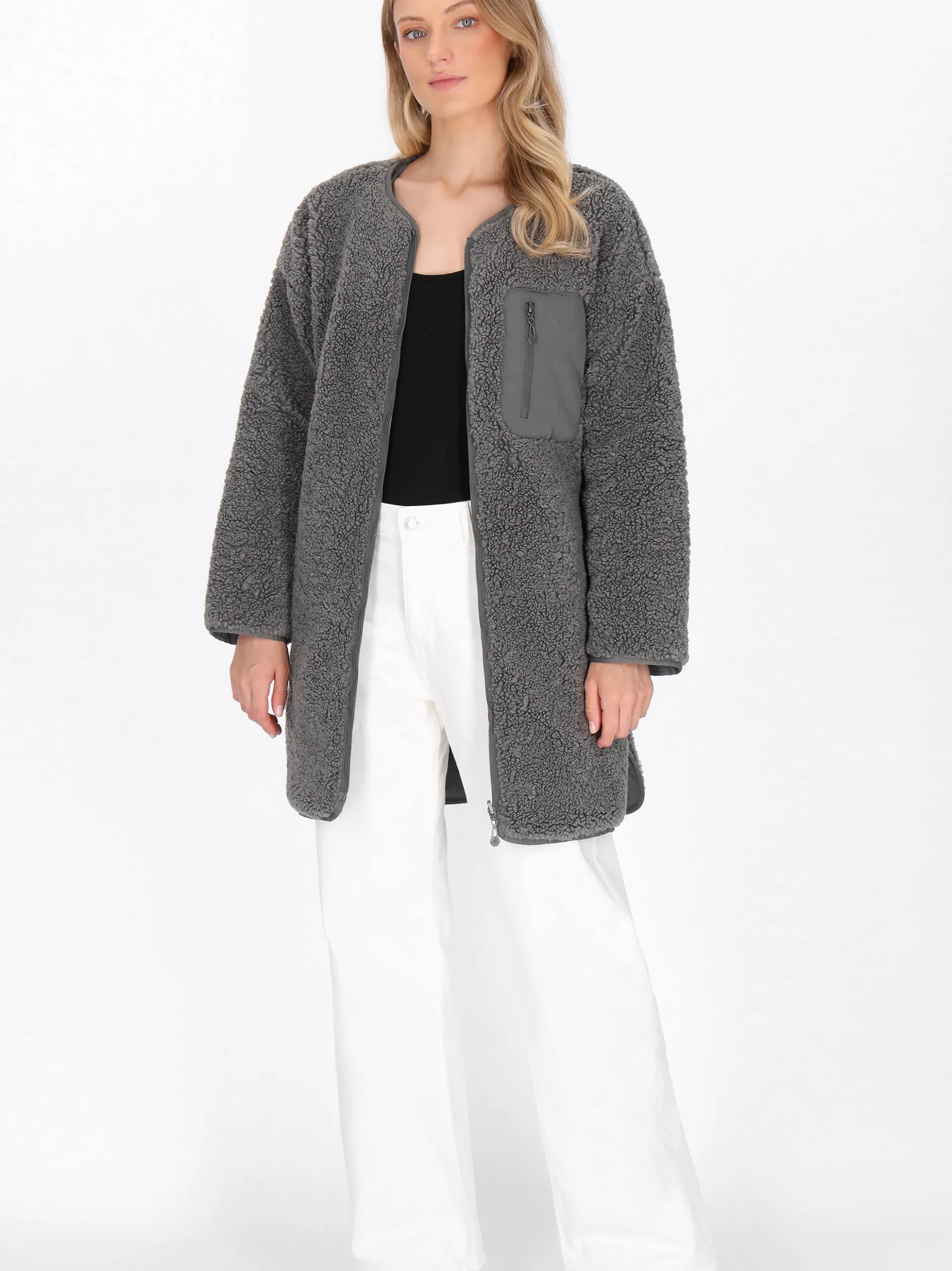 Dreimaster Damen Jacke in grau