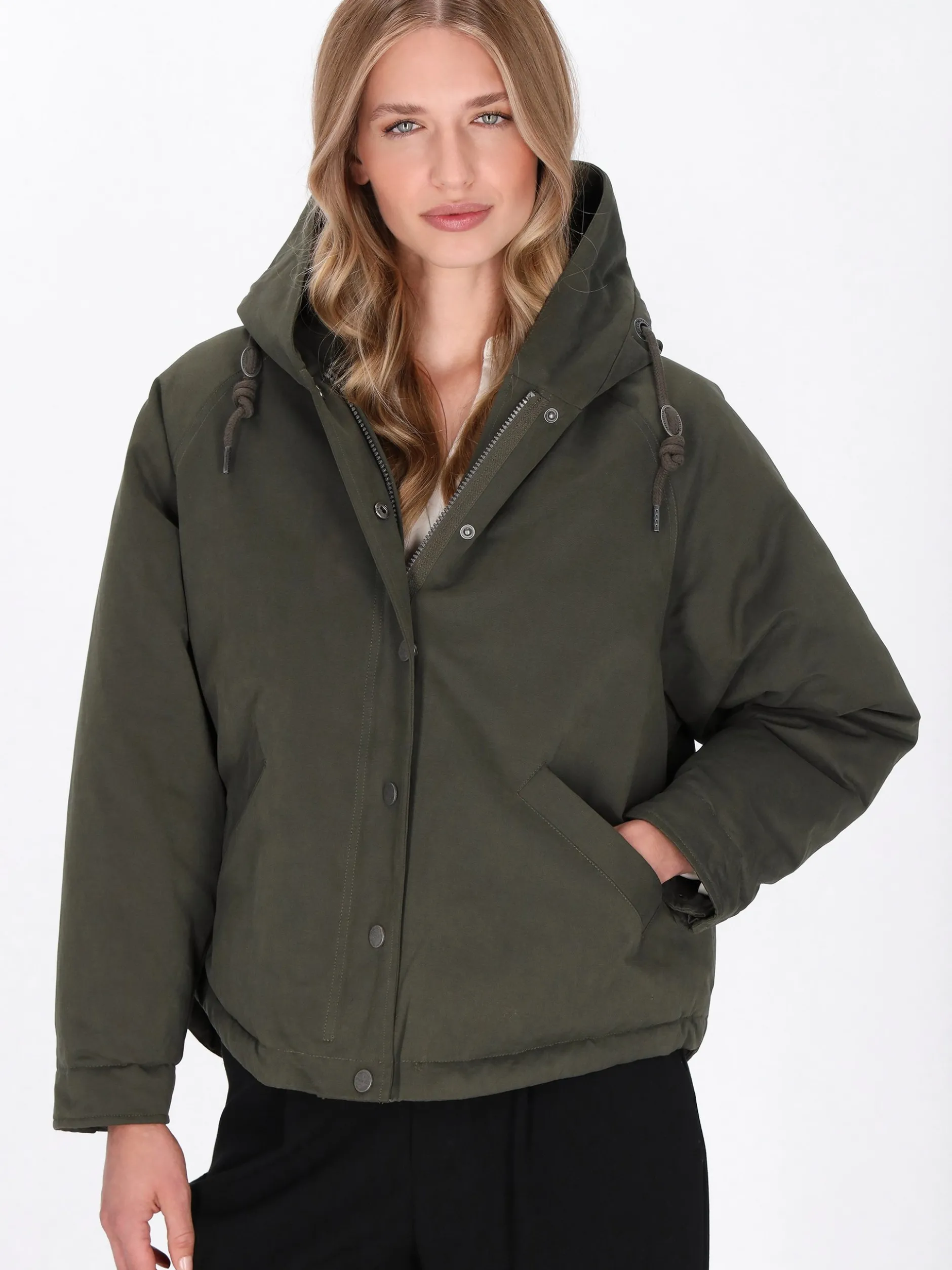 Dreimaster Damen Jacke in oliv