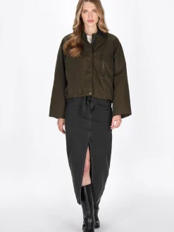 Dreimaster Damen Jacke in oliv
