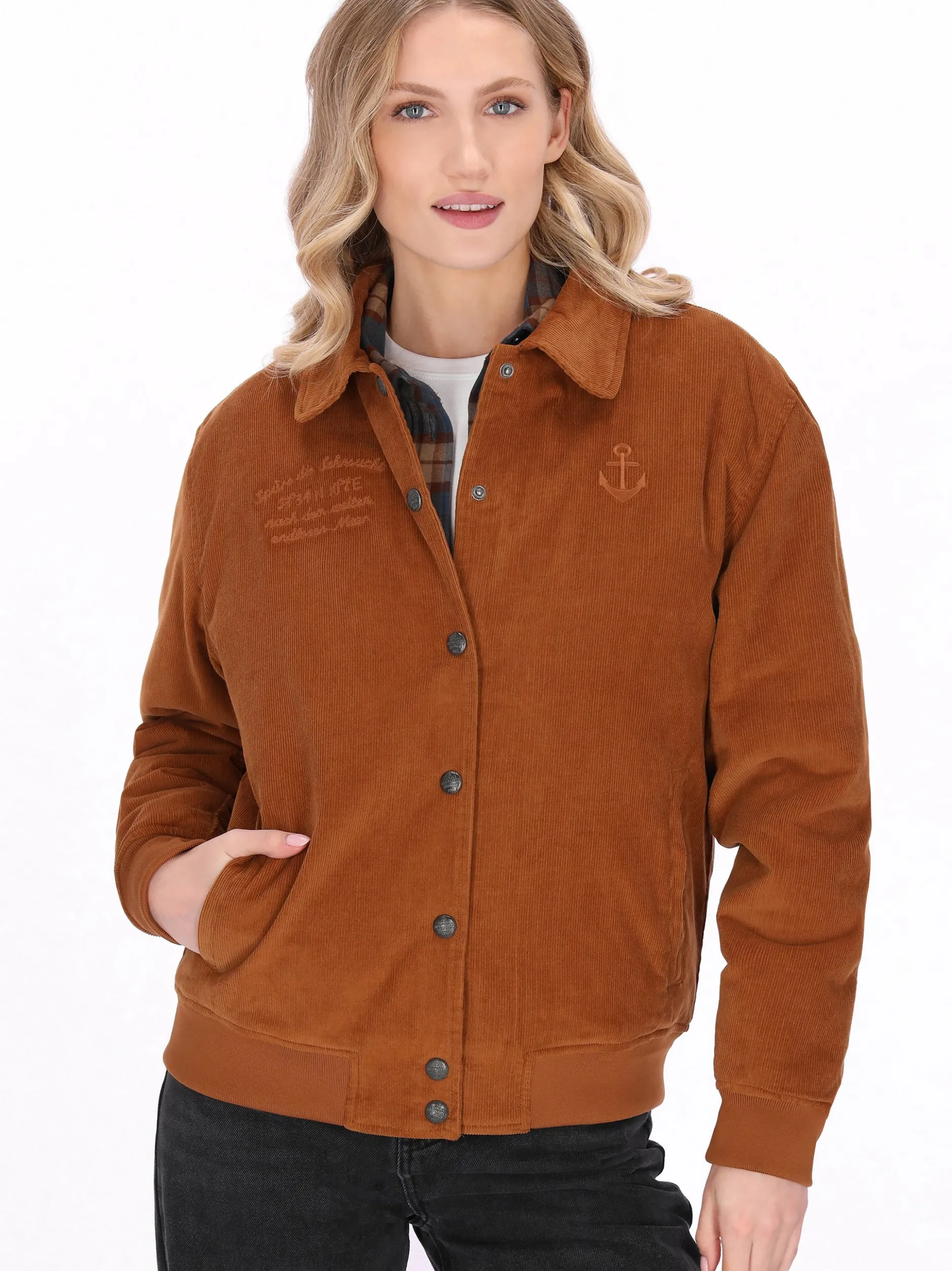 Dreimaster Damen Jacke in orange