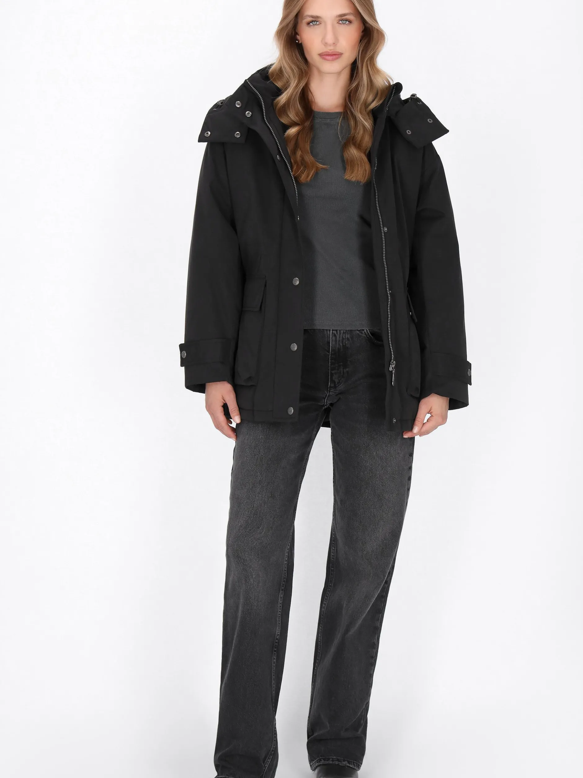 Dreimaster Damen Jacke in schwarz