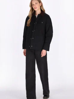 Dreimaster Damen Jacke in schwarz