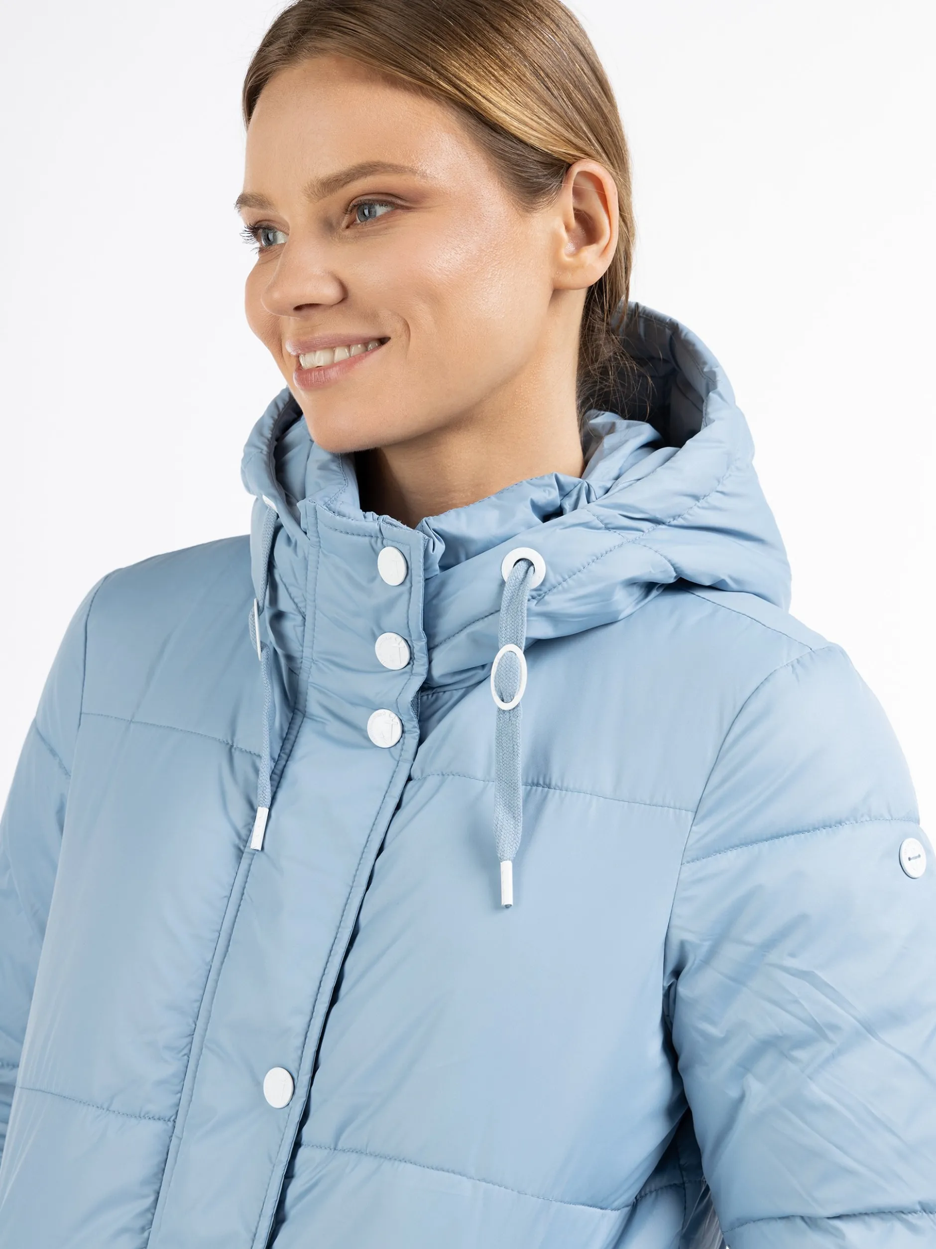 Dreimaster Damen Jacke mit Wattierung in hellblau