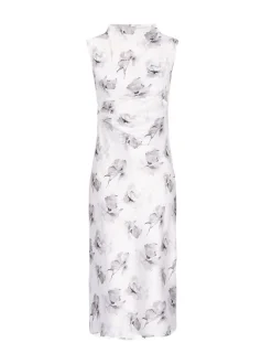 Dreimaster Damen Kleid in beige - Länge: mittel