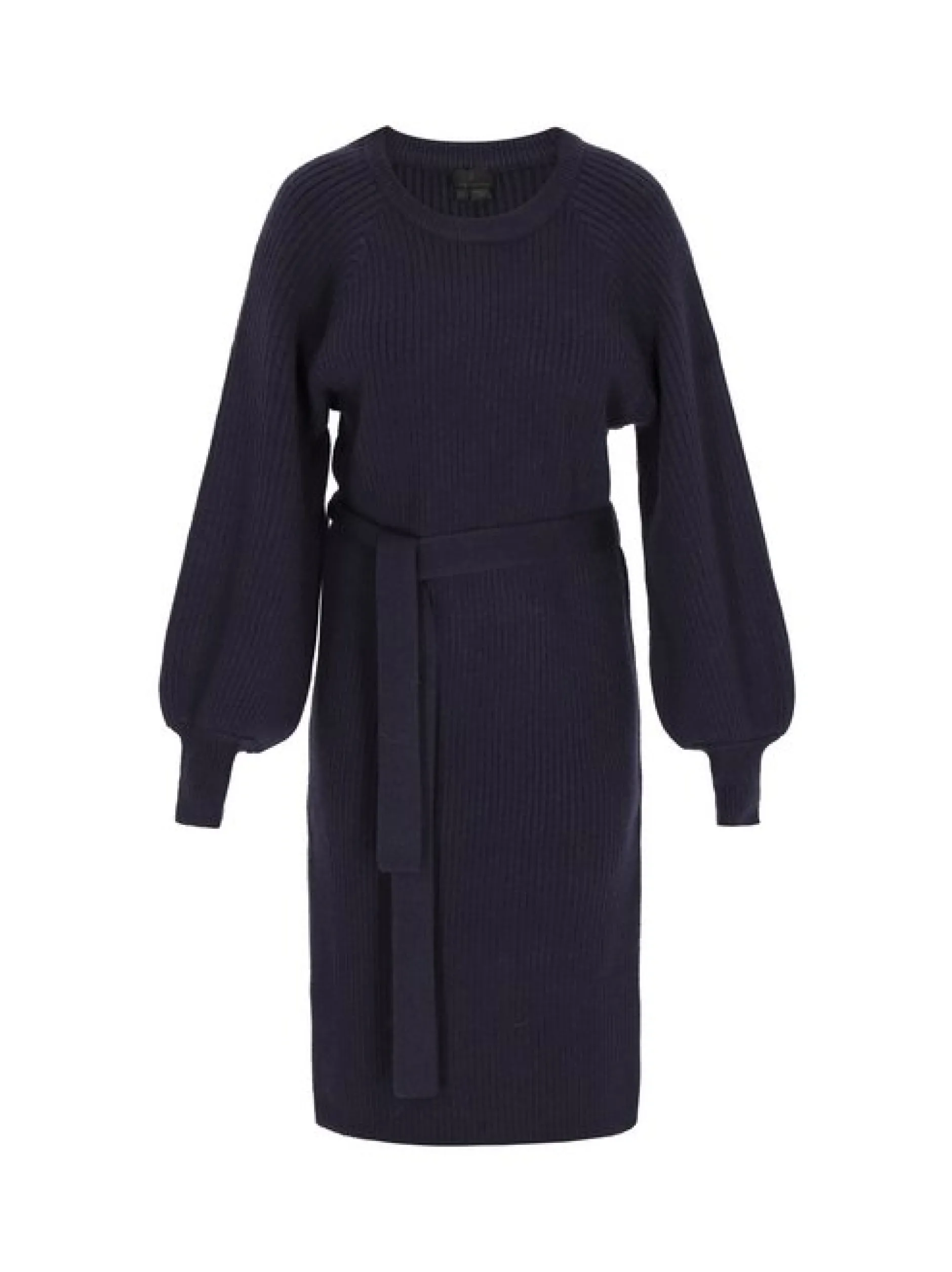Dreimaster Damen Kleid in blau - Ausschnitt: Rundhals