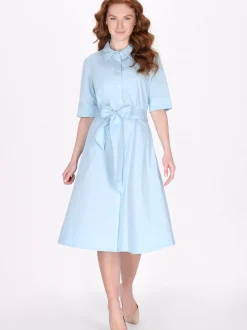 Dreimaster Damen Kleid in hellblau - Länge: mittel