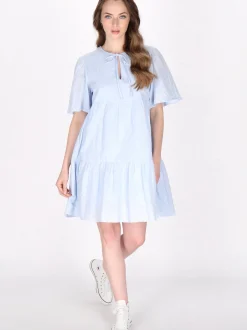 Dreimaster Damen Kleid in hellblau - Länge: mittel