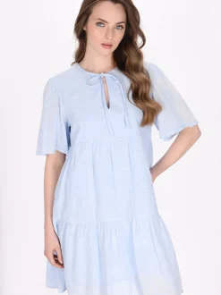 Dreimaster Damen Kleid in hellblau - Länge: mittel