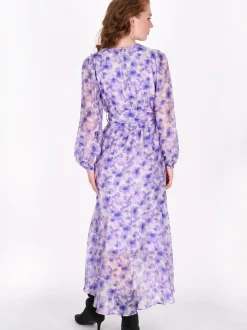 Dreimaster Damen Kleid in lila - Länge: mittel