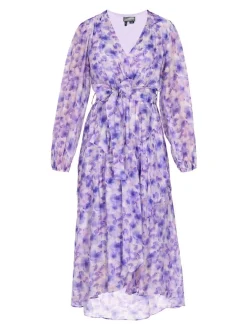 Dreimaster Damen Kleid in lila - Länge: mittel
