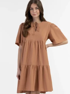 Dreimaster Damen Kleid in nougat - Länge: mittel