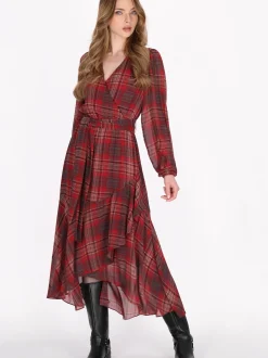 Dreimaster Damen Kleid in rot - Länge: mittel