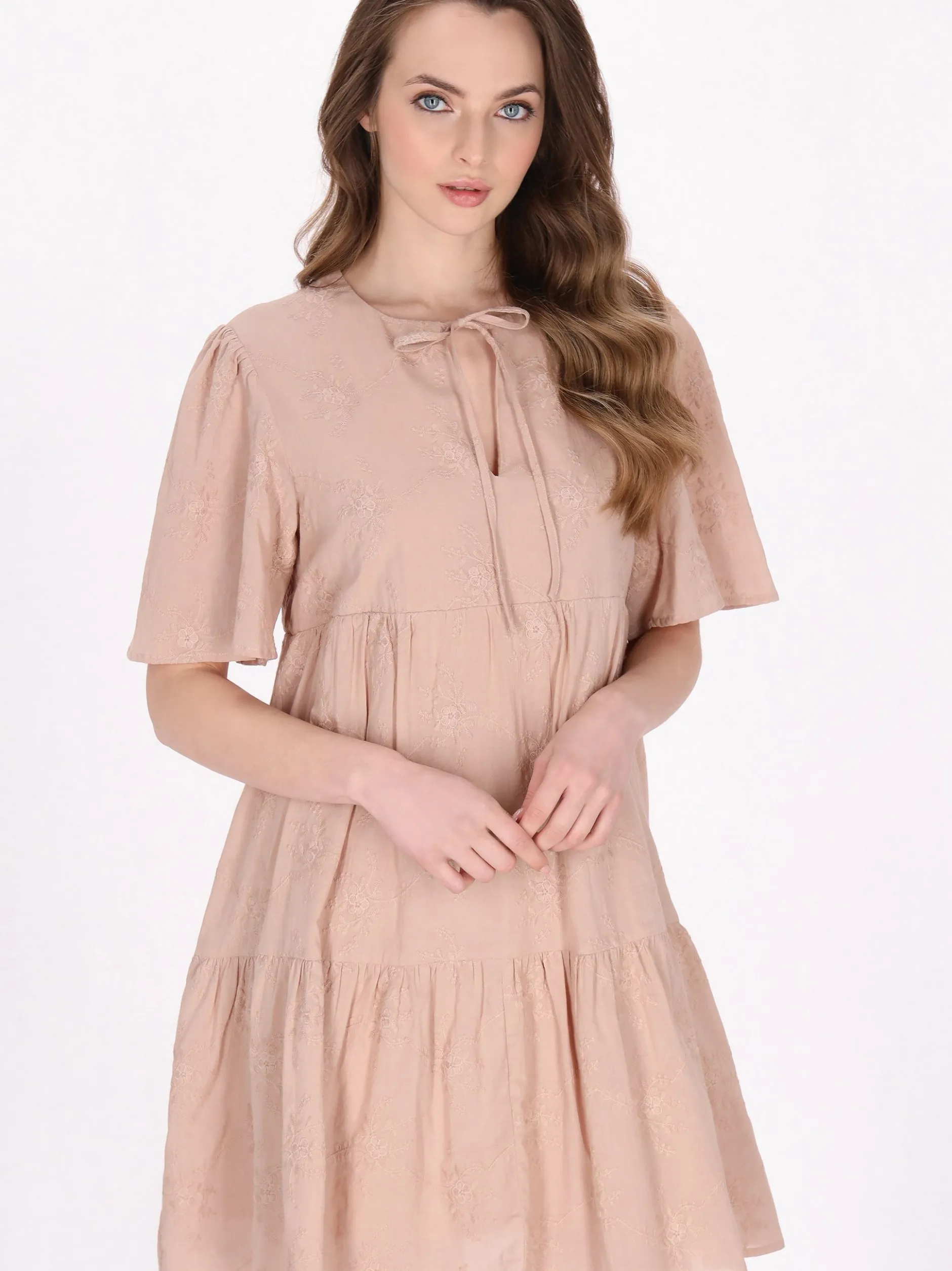 Dreimaster Damen Kleid in sand - Länge: mittel