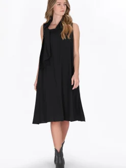 Dreimaster Damen Kleid in schwarz - Länge: mittel