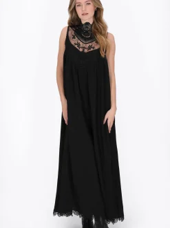 Dreimaster Damen Kleid in schwarz - Länge: mittel