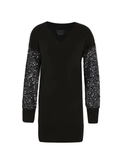 Dreimaster Damen Kleid in schwarz - Länge: mittel
