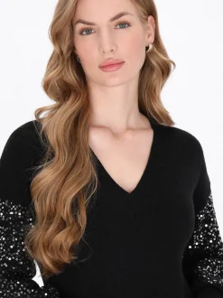 Dreimaster Damen Kleid in schwarz - Länge: mittel