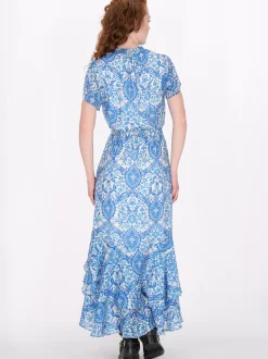 Dreimaster Damen Kleid in türkis - Länge: mittel
