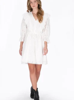 Dreimaster Damen Kleid in weiß - Länge: mittel