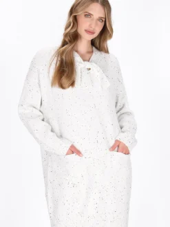 Dreimaster Damen Kleid in weiß - Ausschnitt: Rundhals