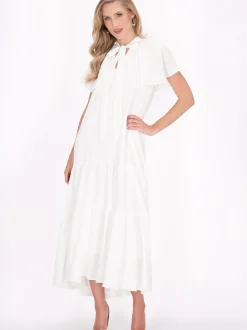 Dreimaster Damen Kleid in weiß - Länge: mittel