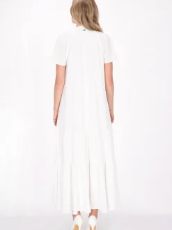 Dreimaster Damen Kleid in weiß - Länge: mittel