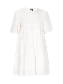 Dreimaster Damen Kleid in weiß - Länge: mittel