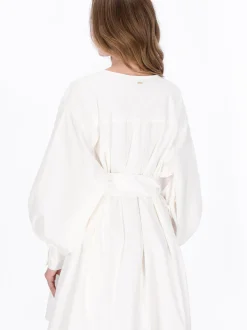 Dreimaster Damen Kleid in weiß - Länge: mittel