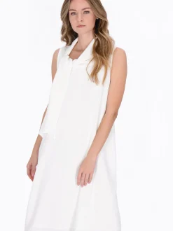 Dreimaster Damen Kleid in weiß - Länge: mittel