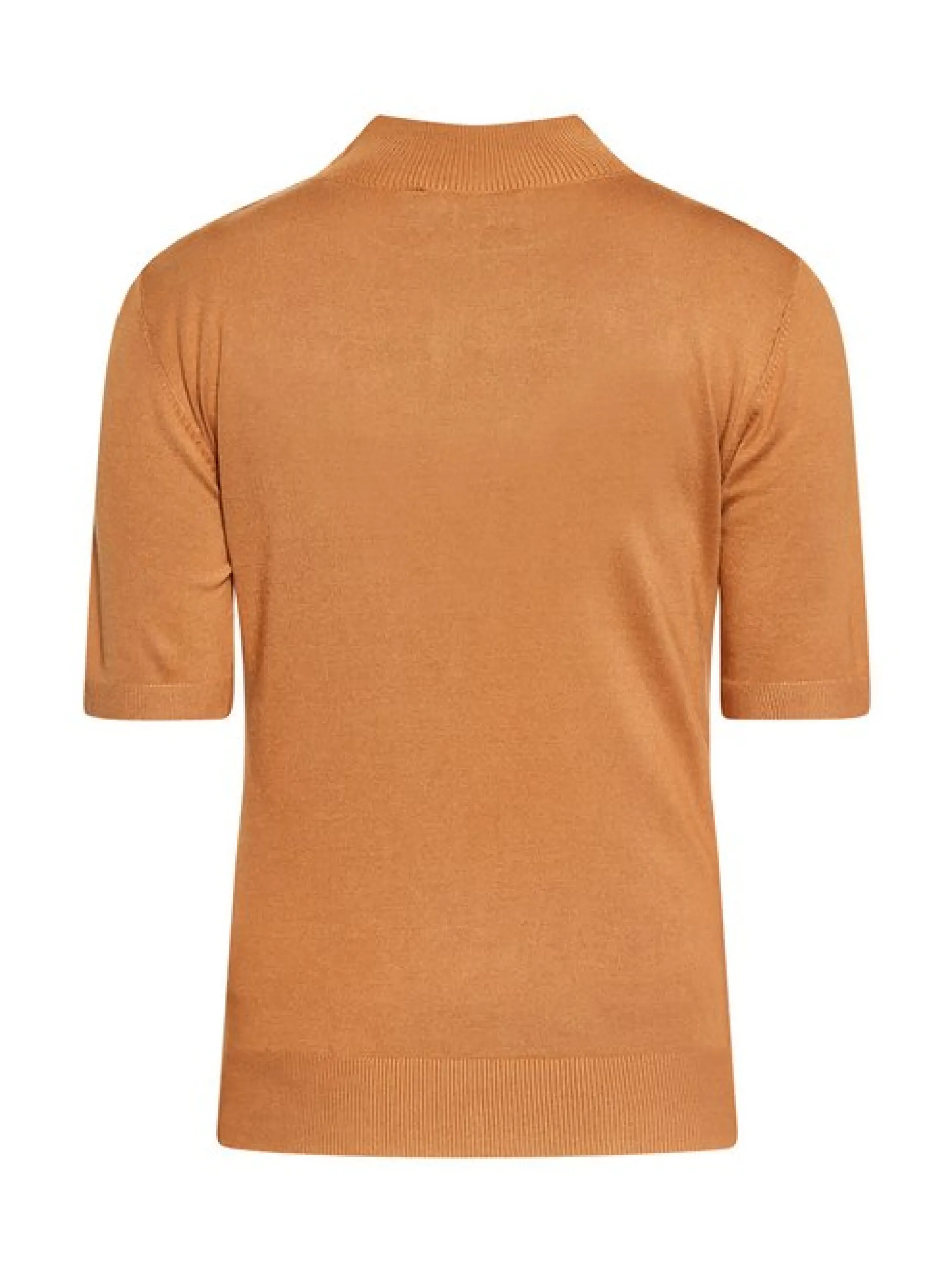 Dreimaster Damen Kurzarmpullover in terra