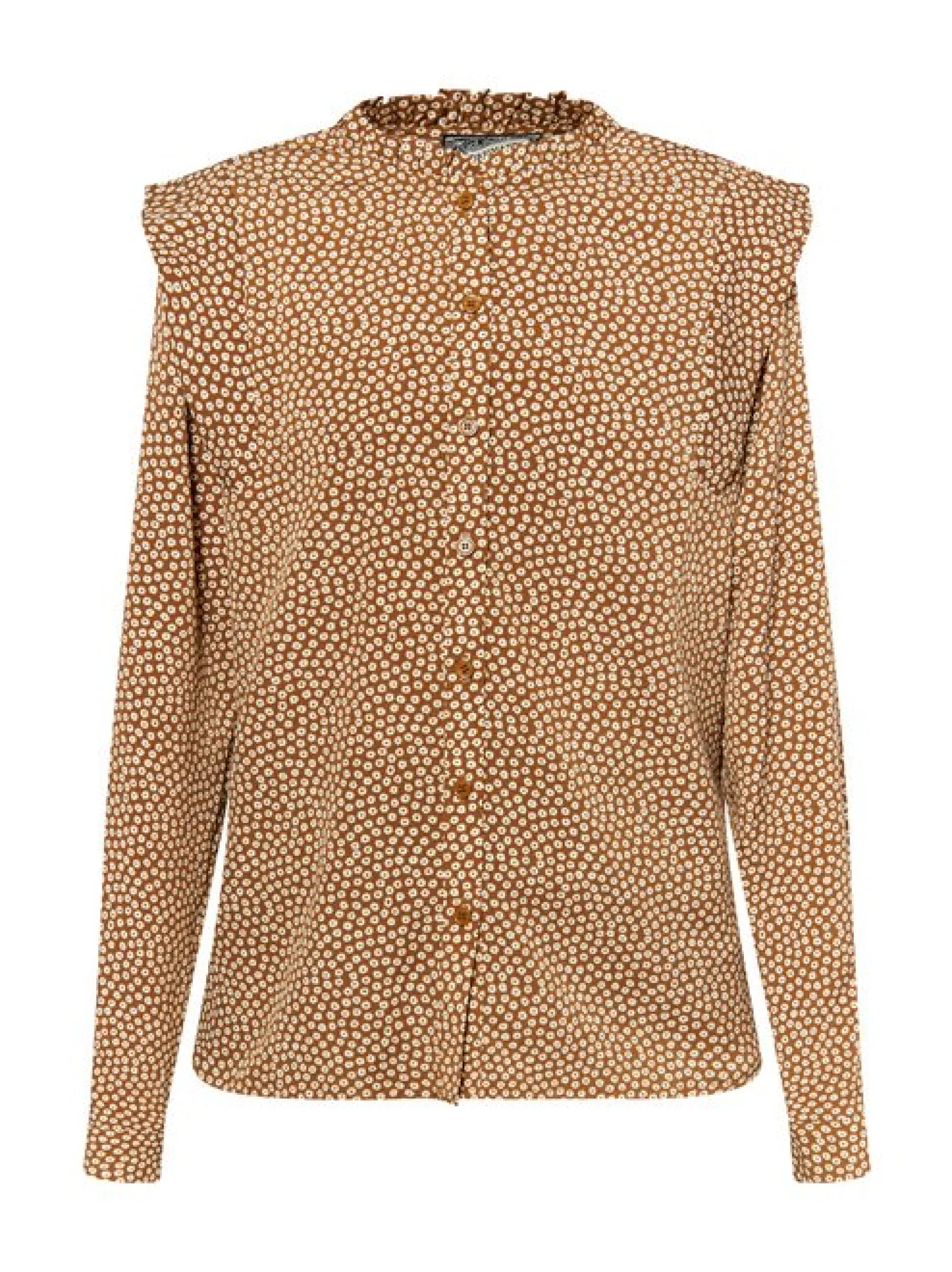 Dreimaster Damen Langarmbluse in camel