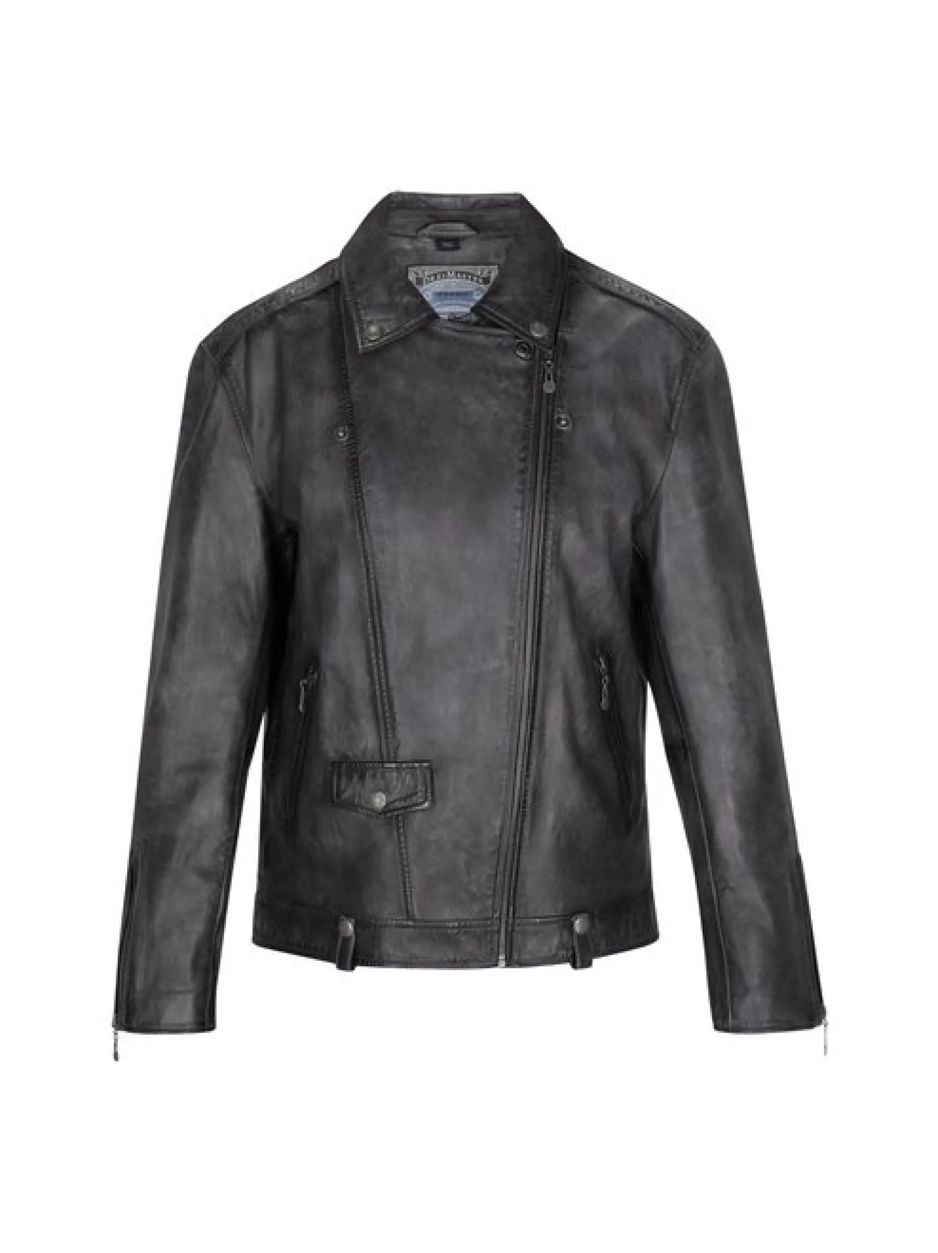 Dreimaster Damen Lederjacke in anthrazit