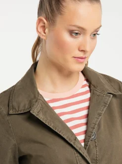 Dreimaster Damen leichte Jacke in oliv