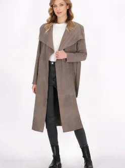 Dreimaster Damen Mantel in grau