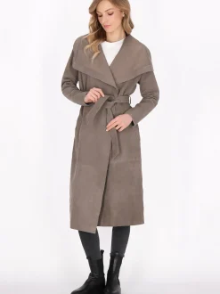Dreimaster Damen Mantel in grau