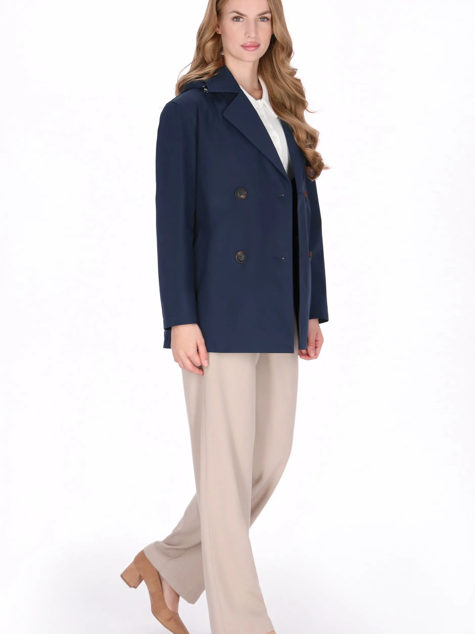 Dreimaster Damen Mantel in marine