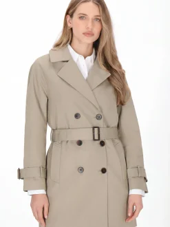 Dreimaster Damen Mantel in oliv