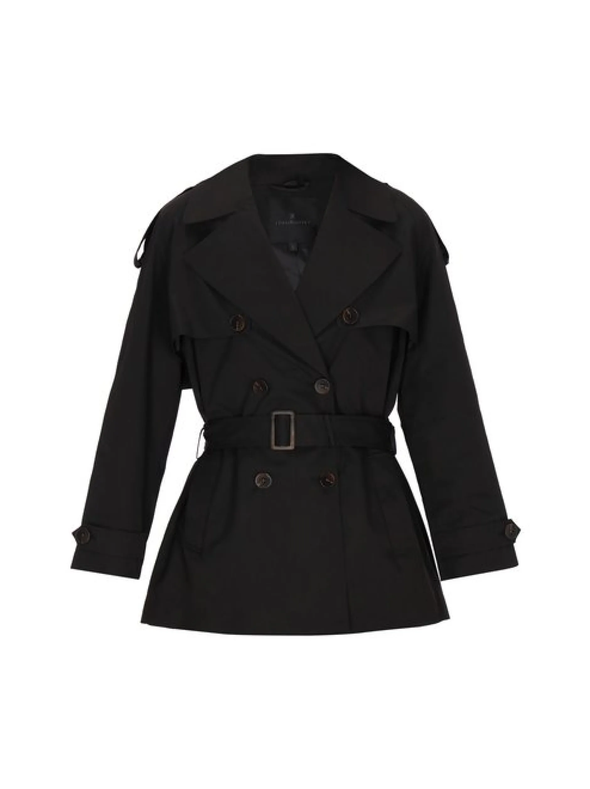 Dreimaster Damen Mantel in schwarz