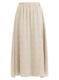 Dreimaster Damen Maxirock in beige - Länge: lang