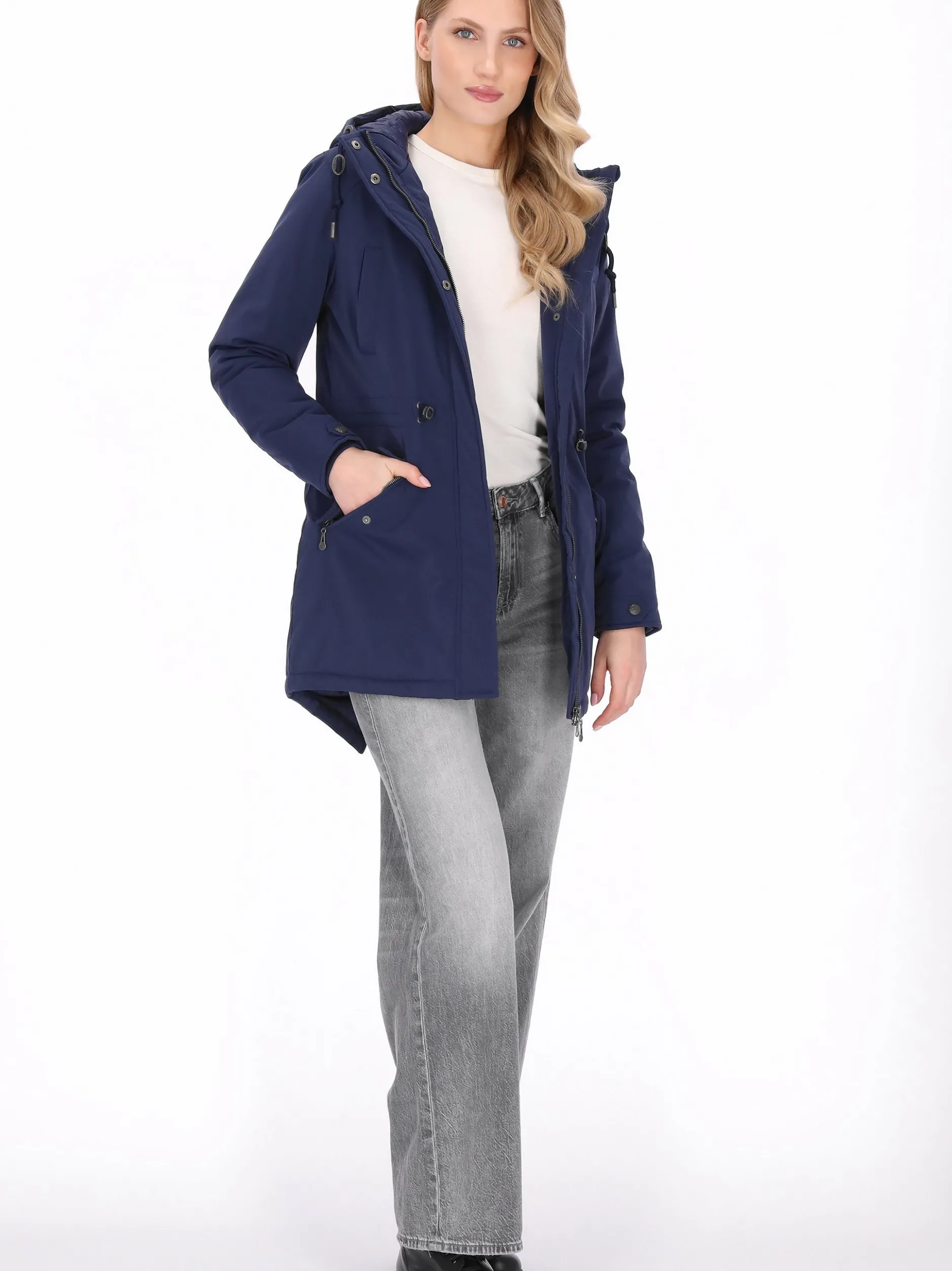Dreimaster Damen Parka in marine