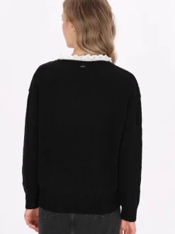 Dreimaster Damen Pullover in schwarz