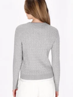 Dreimaster Damen Pullover in grau