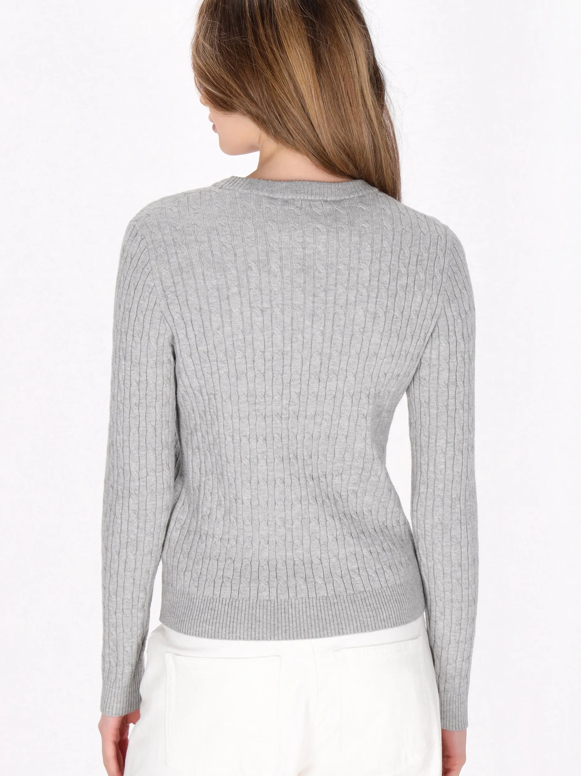 Dreimaster Damen Pullover in grau