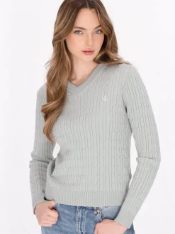 Dreimaster Damen Pullover in grün