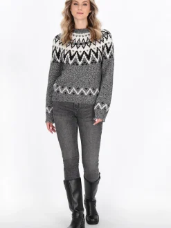 Dreimaster Damen Pullover in schwarz